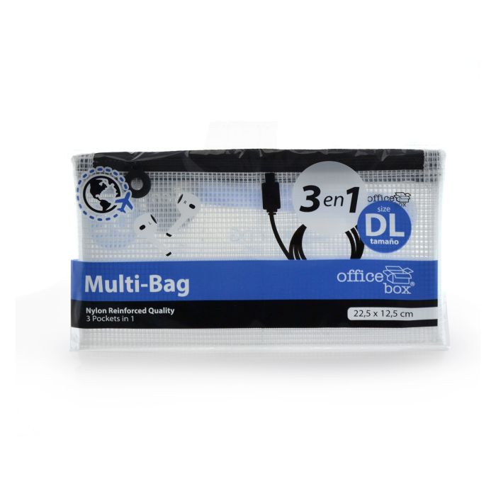 Bolsa zipper office box dl multiples bolsillos 3 en 1
