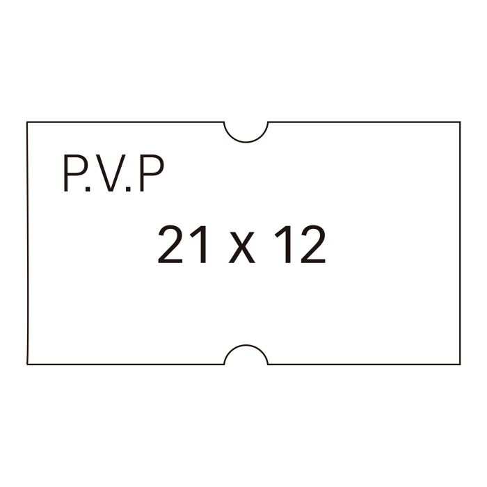 Rollo etiquetadora apli removible pvp 21X12 blanco paquete 6UD