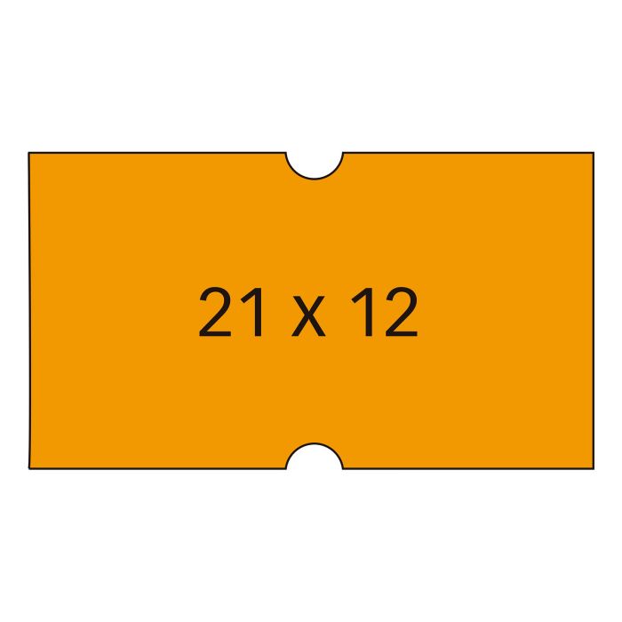 Rollo etiquetadora apli removible 21X12 fluor paquete 6UD