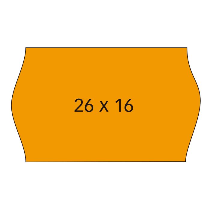 Rollo etiquetadora apli removible 26X16 fluor paquete 6UD