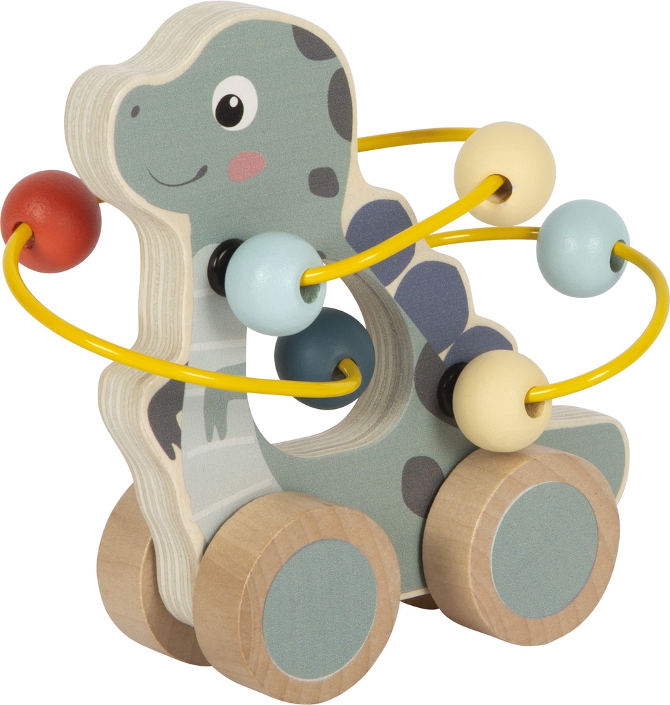 Animal para empujar con circuito de motricidad "dino"