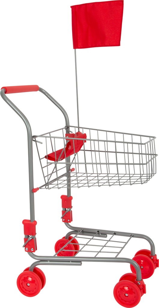 Carrito de compra plateado