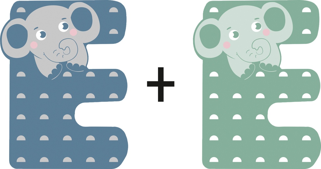 Letras de madera para la habitación infantil e