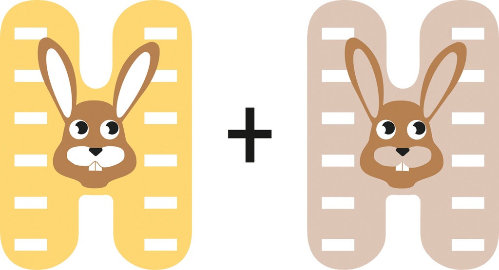 Letras de madera para la habitación infantil h