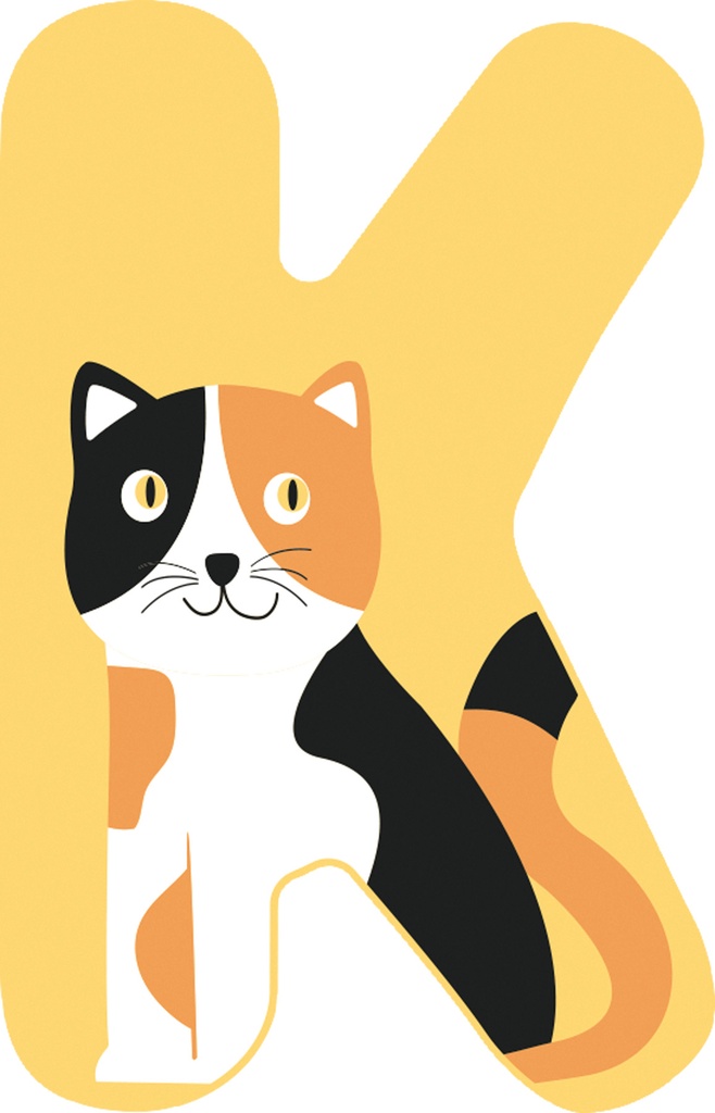 Letras de madera para la habitación infantil k