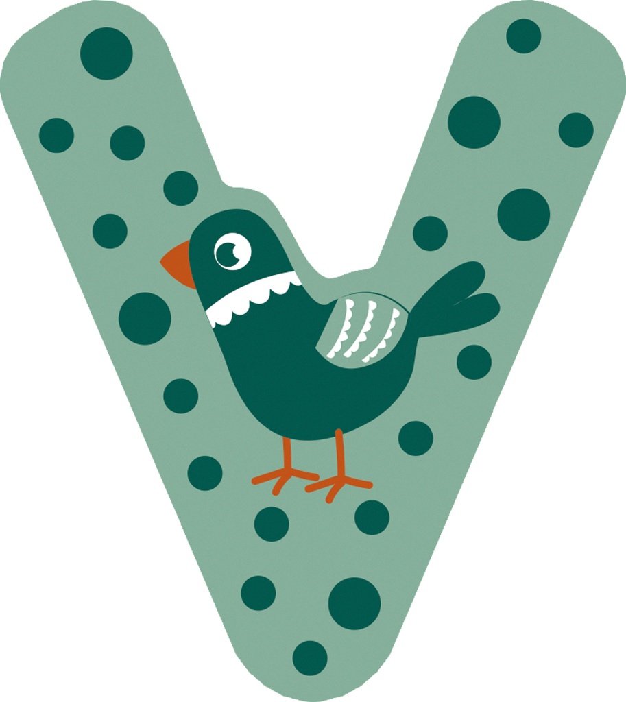 Letras de madera para la habitación infantil v