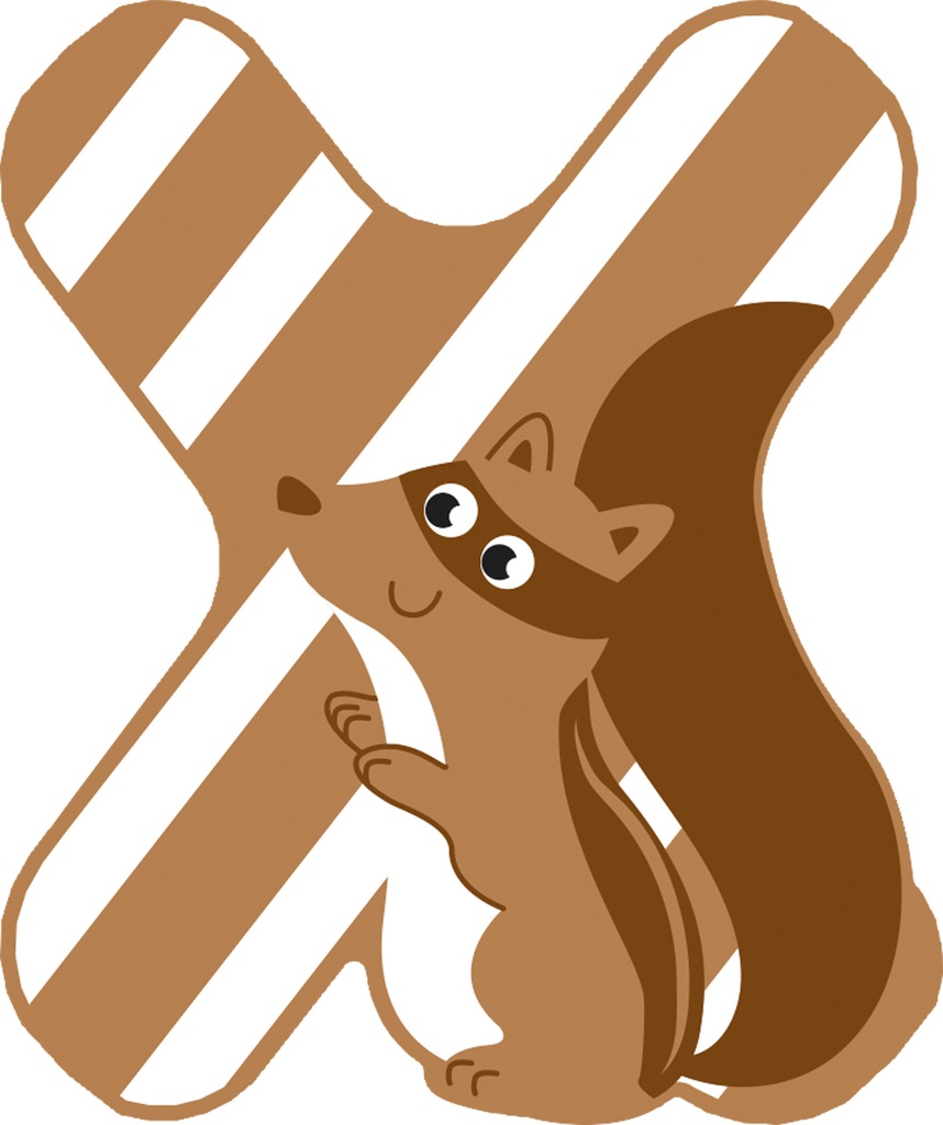 Letras de madera para la habitación infantil x