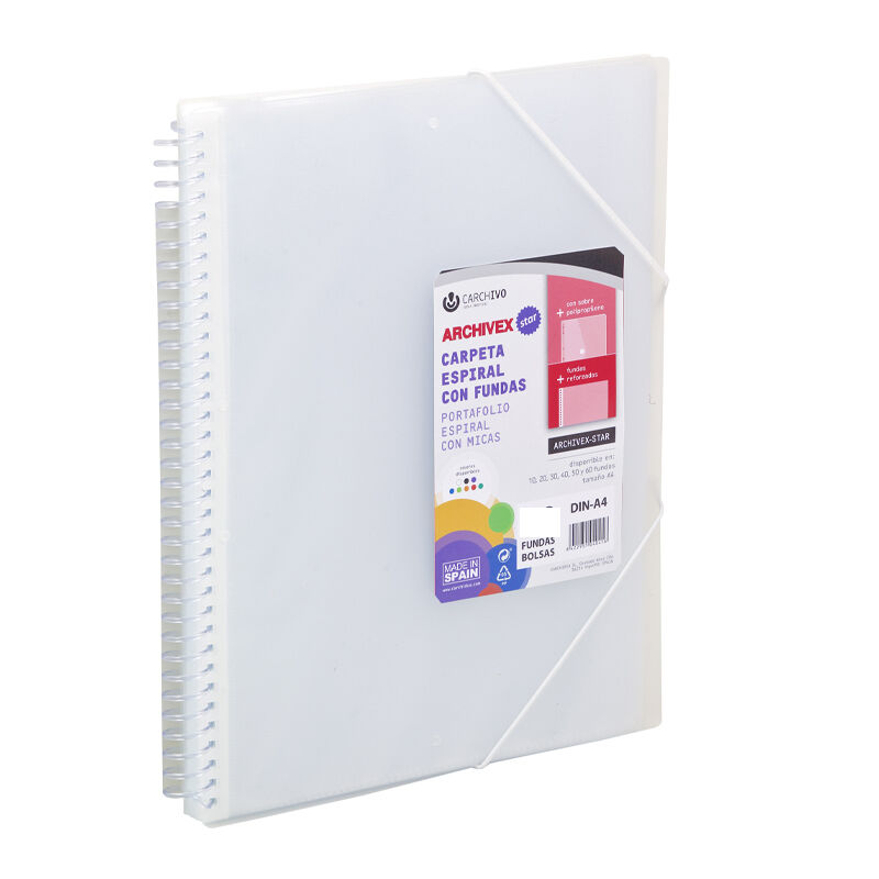 Carpeta archivex-star espiral 30 fundas incoloro  r: 53023002