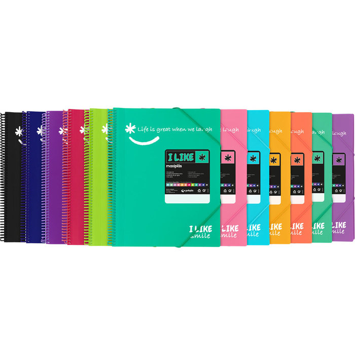 Carpeta 50 fundas maxiplas LIKE2 A4 mandarina
