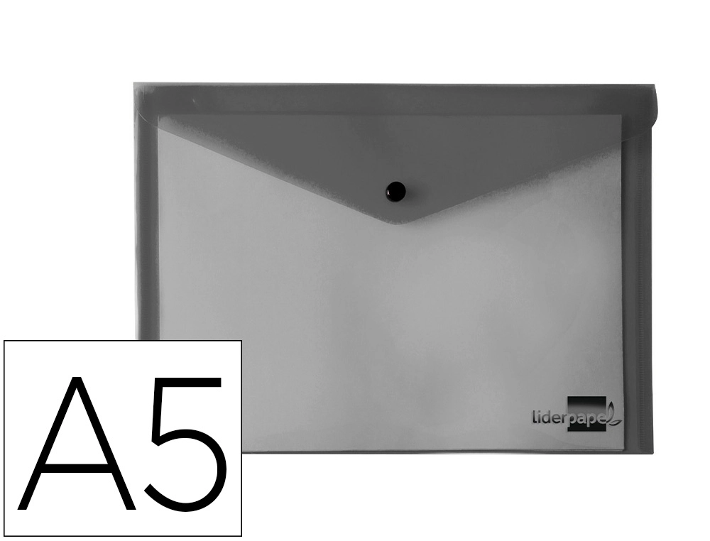 Carpeta liderpapel dossier broche polipropileno din A5 negro opaco
