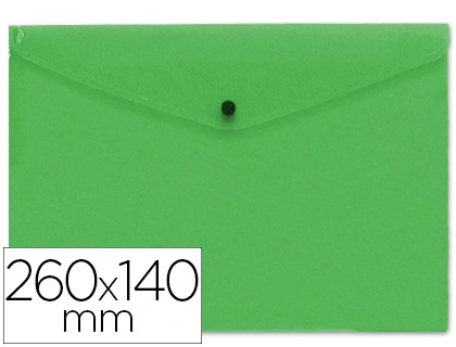 Carpeta liderpapel dossier broche polipropileno tamaño sobre americano 260X140MM verde translucido