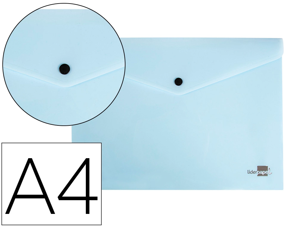 Carpeta liderpapel dossier broche polipropileno din A4 celeste opaco 50 hojas
