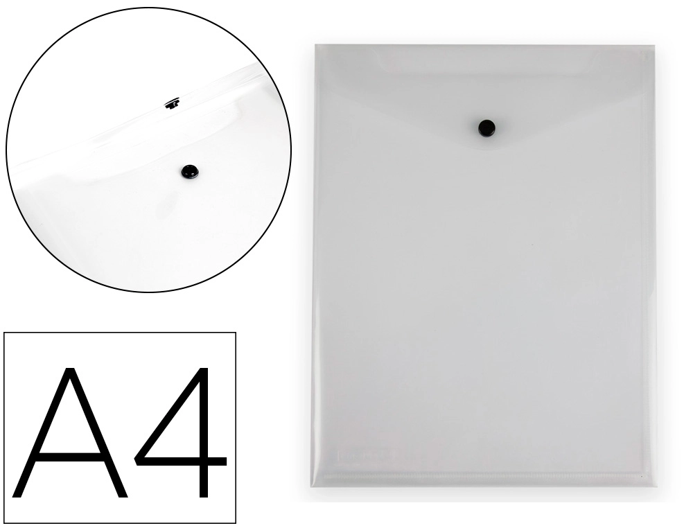 Carpeta liderpapel dossier broche polipropileno din A4 formato vertical con fuelle transparente