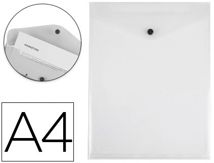 Carpeta liderpapel dossier broche polipropileno din A4 formato vertical transparente 50 hojas