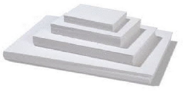 Ficha lisa 7,5X12,5 paquete 100U