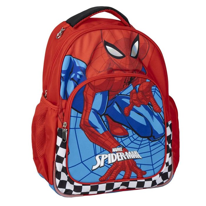 Mochila escolar 42X32CM spiderman con rejillas