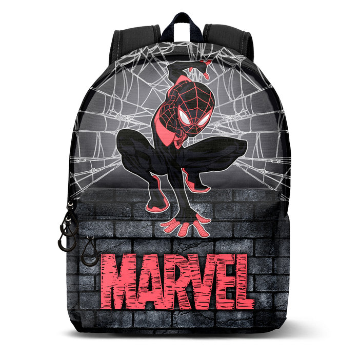 Mochila spiderman spin con bolsillo frontal