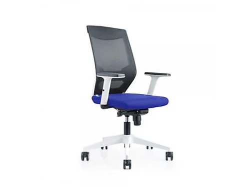 Silla de oficina tapizado en tela sistema de inclinación sincro color del asiento azul y respaldo negro rocada 908W-3
