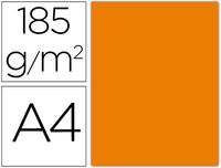Paq / 50 cartulina iris A4 naranja 185GR r: 200040158
