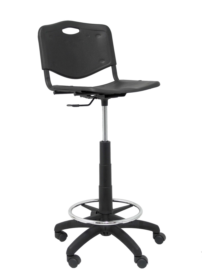 Taburete robledo pvc negro