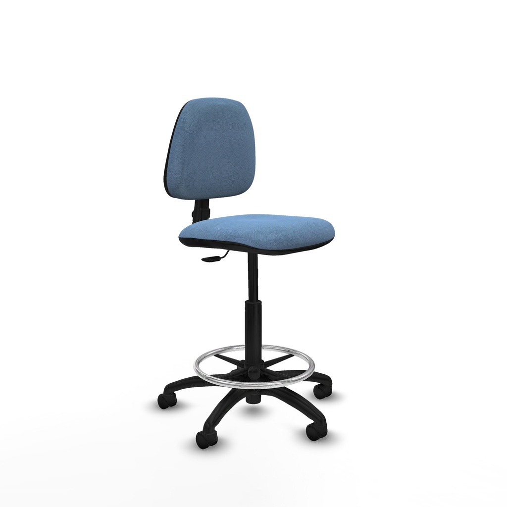 Taburete isso cp bali azul cielo sin brazos base poliamida ruedas nailon 50MM