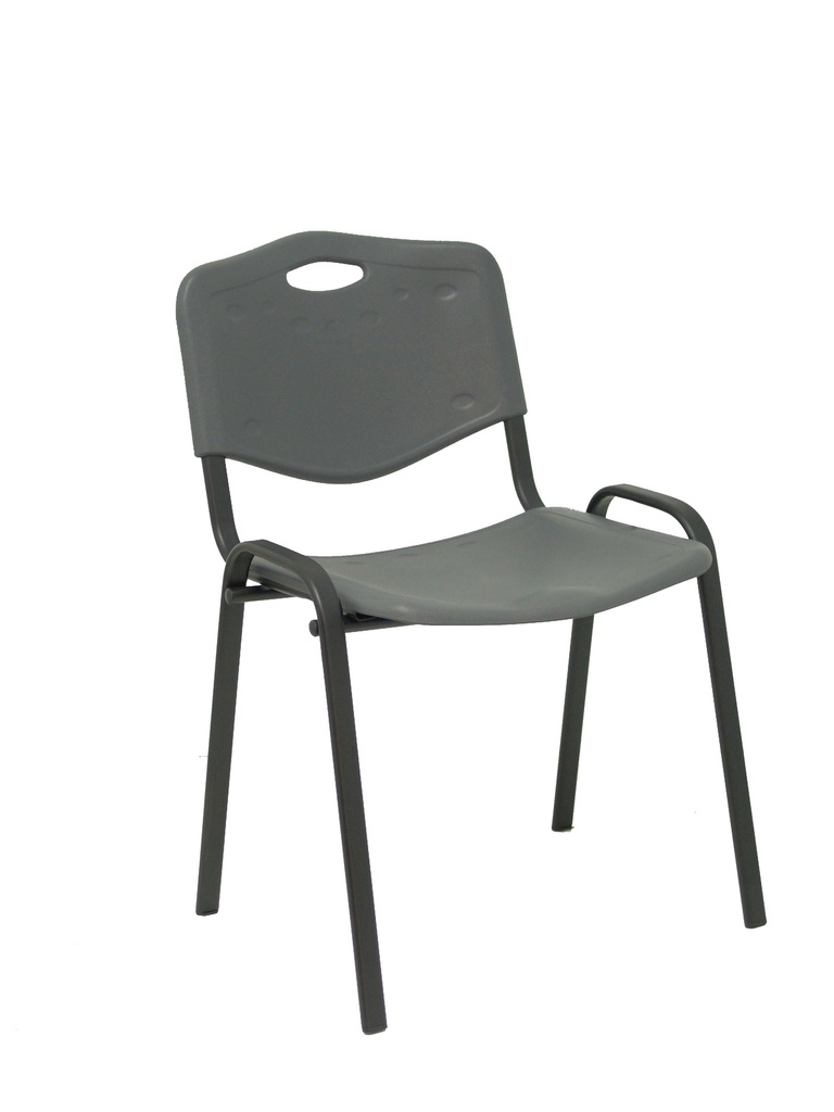 Pack 2 sillas iso plastic pvc gris