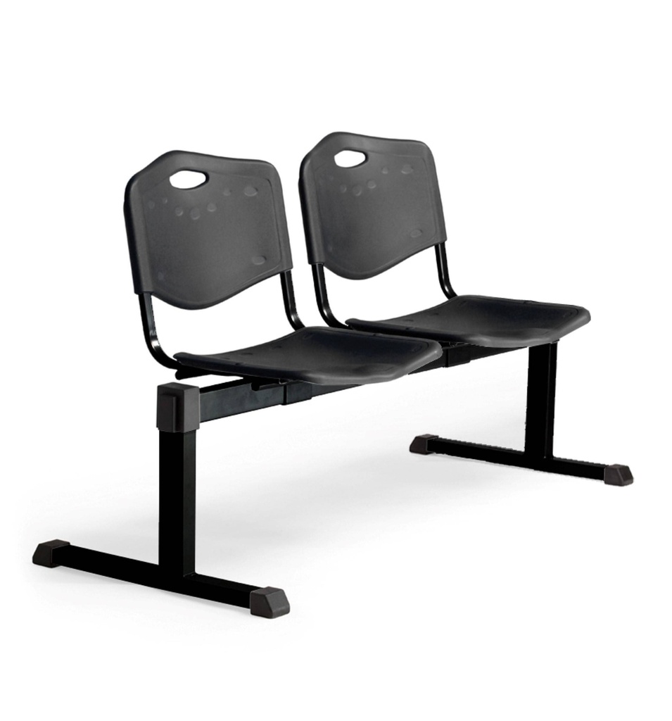 Bancada iso plastic 2 plazas pvc color negro