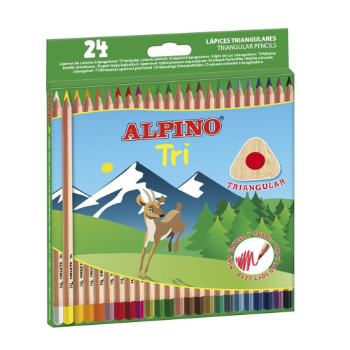 LAPICES ALPINO 24 COLORES TRIANGULARES