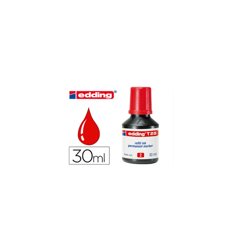TINTA EDDING ROJA T-25