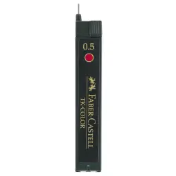 MINAS FABER DE COLORES 9085 0,5 MM ROJA- ESTUCHE DE 12 MINAS.