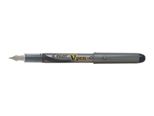PLUMA PILOT V-PEN SILVER NEGRA