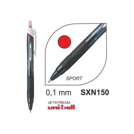 BOLIGRAFO UNI-BALL JET STREAM SPORT SXN-150 ROJO