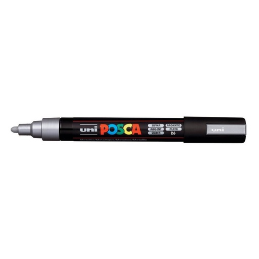 ROTULADOR POSCA 5M PLATA. UNIBALL