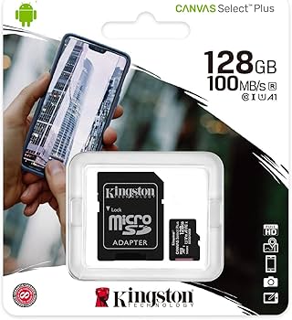 TARJETA MICROSD XC - 128GB + ADAPTADOR KINGSTON CANVAS SELECT PLUS - CLASE 10 - 100MB/S