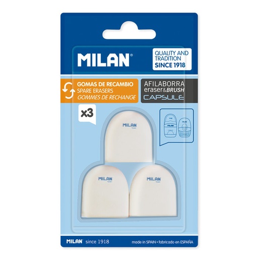 RECAMBIO AFILABORRA MILAN CAPSULE BLISTER 3 UNID