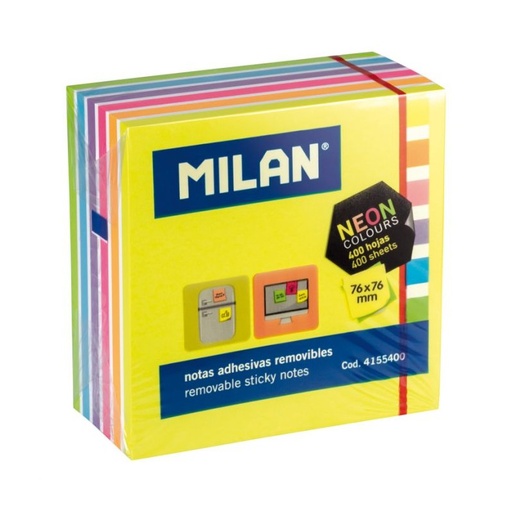 CUBO 400 NOTAS ADH. 76X76 NEON R:4155400