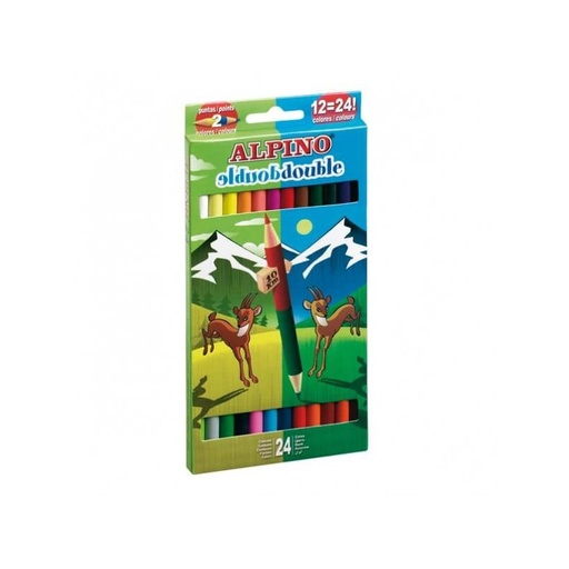 C/12 LAPICES COLORES DOBLE PUNTA R:AL00169 - CAJA DE 5