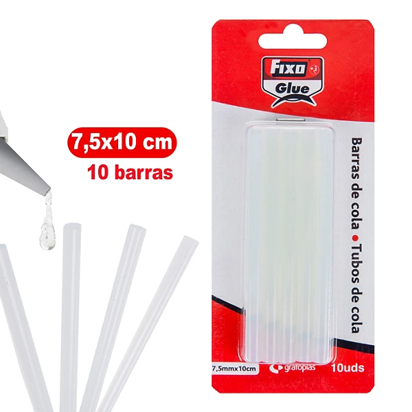 RECAMBIO BARRA SILICONA COLA 7.5MM C/10 UD. FIXO