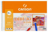 BLOC DIBUJO BASIK LISO DIN A4+ ESPIRAL 20 HOJAS MICROPERFORADO