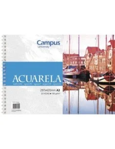 BLOC DIBUJO ACUARELA CAMPUS A3 M02169
