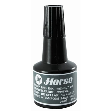 FRASCO TINTA TAMPON SELLAR HORSE 30ML NEGRA