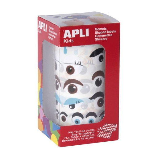 [17613] Rollo gomets ojos multicolor surtido