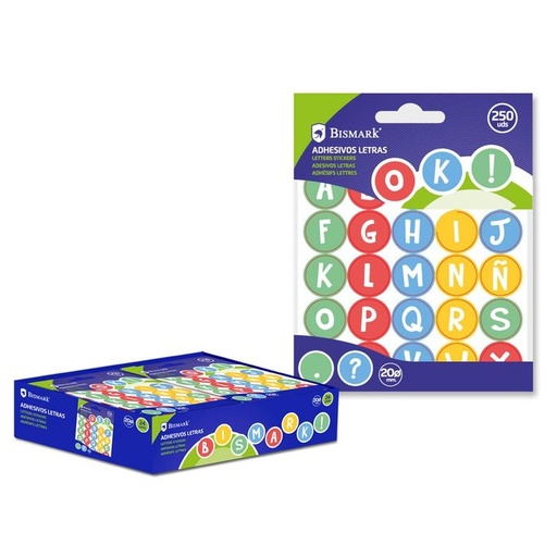 [327337] Gomets adhesivos letras ø20mm 25 uds X10 h,/bolsa