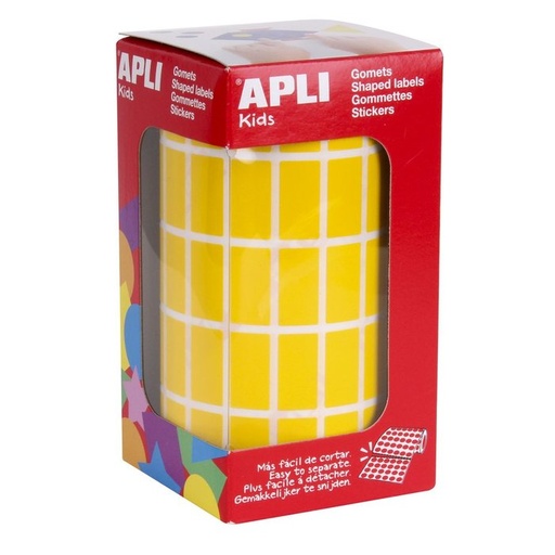 [4883] Gomets rectangulo rollo 20X10 amarillo