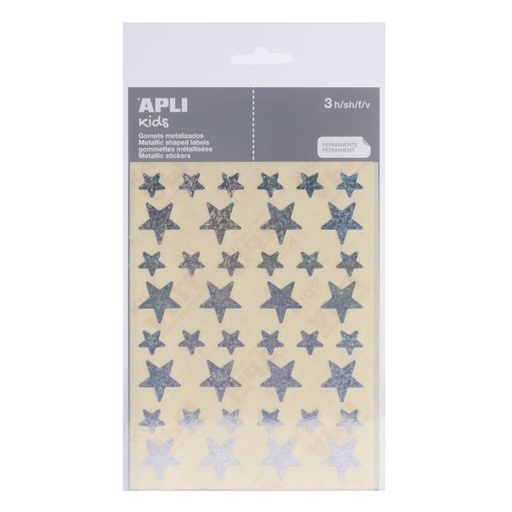 [11807] Bolsa gomets estrellas 12,5 y 19,5 mm holograficos 3 hojas