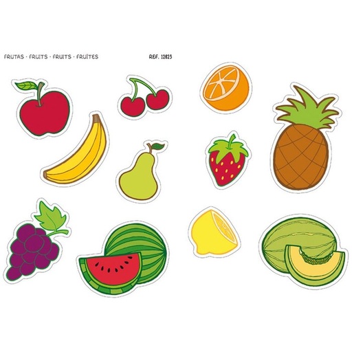 [12823] Maxi gomets tematicos frutas 2 hojas