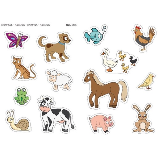 [12825] Maxi gomets tematicos animales 2 hojas