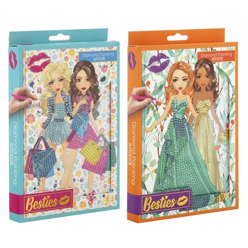[140008] Set cuaderno A5 pinta la portada con diamantes surtido best