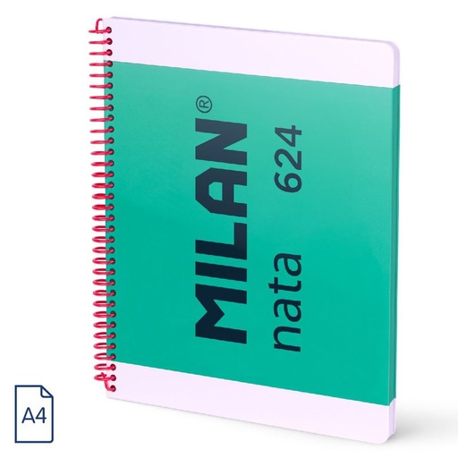 Nata * cuaderno A4 esp. td cuadricula 80H 95GR verde
