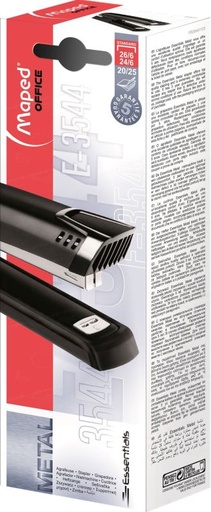 Grapadora full strip essential metal grapas 24 / 6 26 / 6
